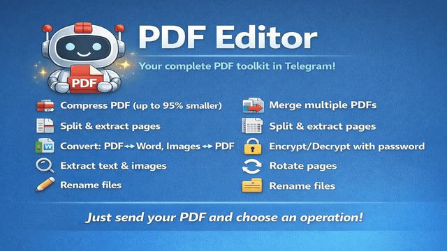 PDF Editor — Telegram Bot @pdfeditorbot