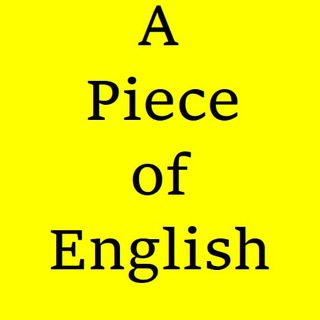 لوگوی کانال تلگرام a_piece_of_english — A Piece of English