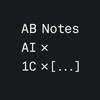 Логотип телеграм канала @ab_tech_notes — AB Notes / AI × 1C × [ ... ]