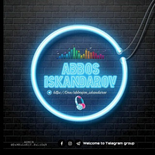 Telegram kanalining logotibi abboss_iskandarov — ABBOS ISKANDAROV