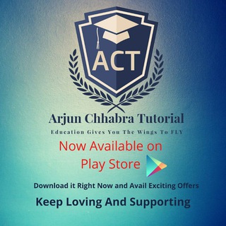 Logo of telegram channel actarjunchhabratutorial — ACT-Arjun Chhabra Tutorial