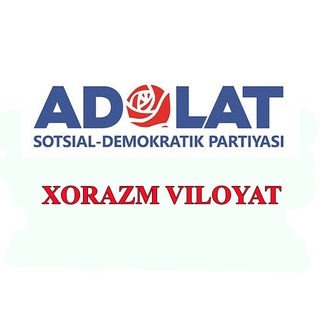 Telegram kanalining logotibi adolat_xorazm — Adolat SDP | Xorazm viloyati