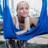 Логотип телеграм канала @aerialyoga_world — Аэройога с Екатериной Черепановой