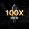 Логотип телеграм -каналу airdrop100xcrypto — 100х
