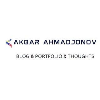 Telegram kanalining logotibi akbarahmadjonovv — Akbar Ahmadjonov | Blog