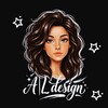Логотип телеграм канала @al_desing — A|L design/ Дизайн/ Инфографика