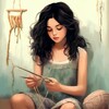 Логотип телеграм канала @allena_knitting — Вязание спицами. Схемы и описания.