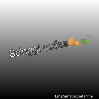 Telegram kanalining logotibi amallar_yetarlimi — So'nggi nafas🍂🍃
