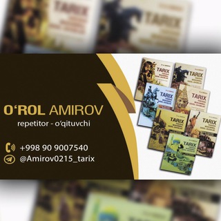 Telegram kanalining logotibi amirov0215_tarix — O'rol Amirov
