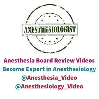 Logo of telegram channel anesthesia_video — Anesthesia Video