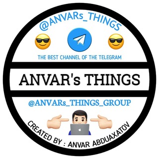 Telegram kanalining logotibi anvars_things — ANVAR's THINGS