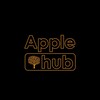 Логотип телеграм канала @applehub55 — Apple Hub🟠⚫️
