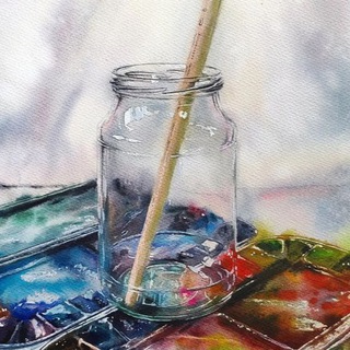 Логотип телеграм канала @aquarellart — Рисуем акварелью