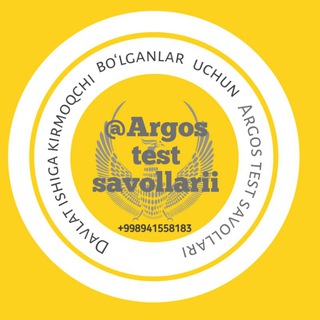 Telegram kanalining logotibi argos_test_savollarii — Argos test 2026 🇺🇿