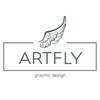 Логотип телеграм канала @artf_you — ArtFly🪽- графический дизайн