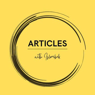 Telegram channel Articles with Islombek | ENG logo