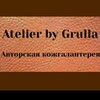 Логотип телеграм канала @atelier_by_grulla — Авторские изделия из натуральной кожи. AtelierbyGrulla