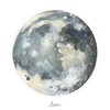 Логотип телеграм канала @aulaluna — "au" la luna 🖤