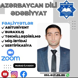 Telegram channel Azərbaycan dilivə Ədəbiyyat İbtidai-miq və Sertifikasiya logo