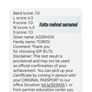 Telegram арнасының логотипі aziz_english — MR. AZIZKHON IELTS_7