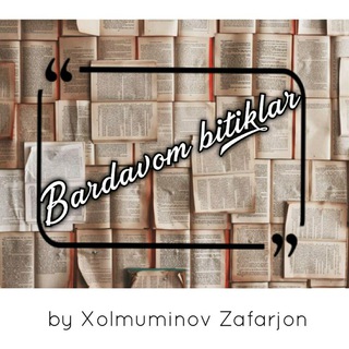 Telegram kanalining logotibi bardavom_bitiklar — Bᴀʀᴅᴀᴠᴏᴍ ʙɪᴛɪᴋʟᴀʀ 🗞️📃