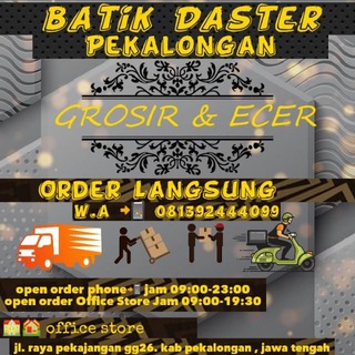Logo saluran telegram batikdasterrpekalongan — GROSIR BATIK DASTER PEKALONGAN