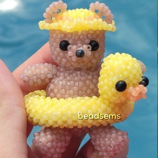 Логотип телеграм канала @beadsems — беадсемс|амигуруми ❤️‍🔥