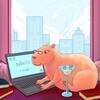Логотип телеграм канала @bekappy — Копирайтинг и капибары