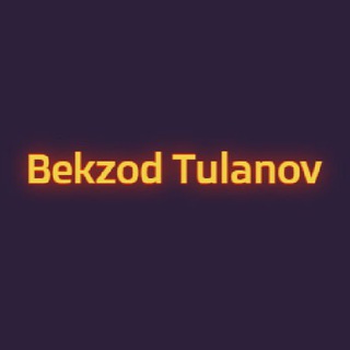 Logo saluran telegram bekzod_tulanov — Bekzod Tulanov