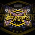 Logo saluran telegram bgmiaccountsanduchub — BGMI ACCOUNTS AND UC HUB ❤️💛