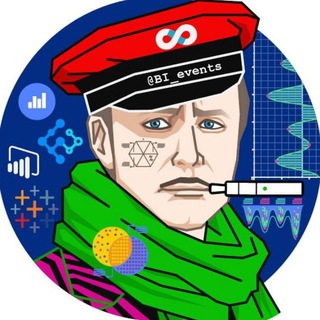 Логотип телеграм канала @bi_events — BI & DA events