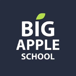 Логотип телеграм канала @bigappleschool — Английский с BigAppleSchool