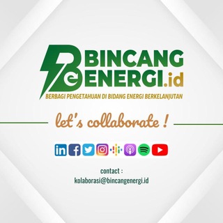 Logo saluran telegram bincangenergi — Bincang Energi ID