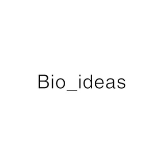 Logo saluran telegram bio_ideas — Bio Ideas