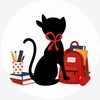 Логотип телеграм канала @blackcatlobnya — «Черный кот» - студия Английского и Китайского 📍г. ЛОБНЯ