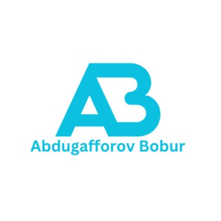 Telegram kanalining logotibi boburabdugafforov — Bobur Abdugafforov 👨‍💻
