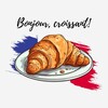 Логотип телеграм канала @bonjourcroissant — Bonjour, круассан 🇫🇷🥐 Франция