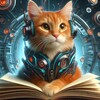 Логотип телеграм -каналу bookscat — 💜 Книжковий котик