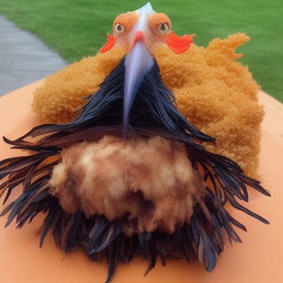 Логотип телеграм канала @borodanegdot — Усатая курочка 🐓