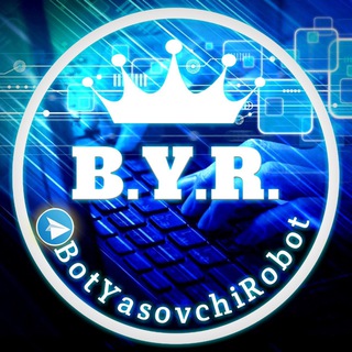 Telegram kanalining logotibi botquruvchi — B. Y. R. news⚡️[] 🤖Bot Yasovchi Robot🏪