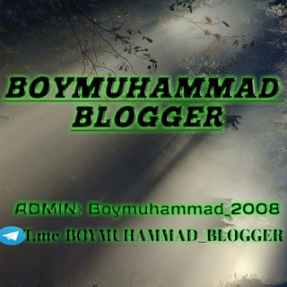 Telegram kanalining logotibi boymuhammad_bloger — BOYMUHAMMAD BLOGER