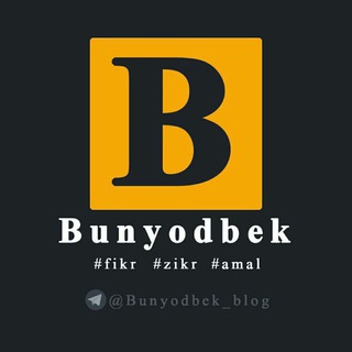 Telegram channel Bunyodbek | Blog logo
