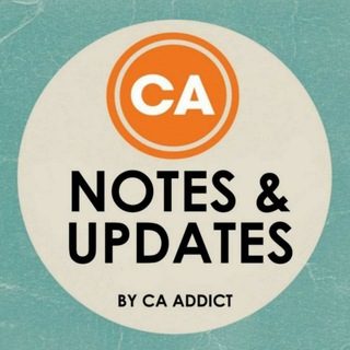Logo of telegram channel caaddict — CA Notes & Updates 💁 CA Final, Inter & Foundation