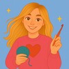 Логотип телеграм канала @carolishaaa_crochet — Каролина что то вяжет
