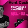 Логотип телеграм канала @casinokent2024 — Kent Casino ( промокод ZLOY2024)