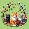 Логотип телеграм канала @catsandbirds — Смотри, оно шевелится!