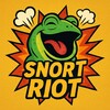 Telegram channel laugh riot logo