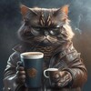 Лагатып тэлеграм-канала coffee_cat_art — Coffee Cat | ИИ арт