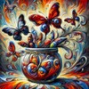 Логотип телеграм канала @compoete — компот із метеликів 🦋