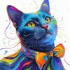 Логотип телеграм канала @congratulationcart — Синий кот (Праздники/открытки/поздравления)